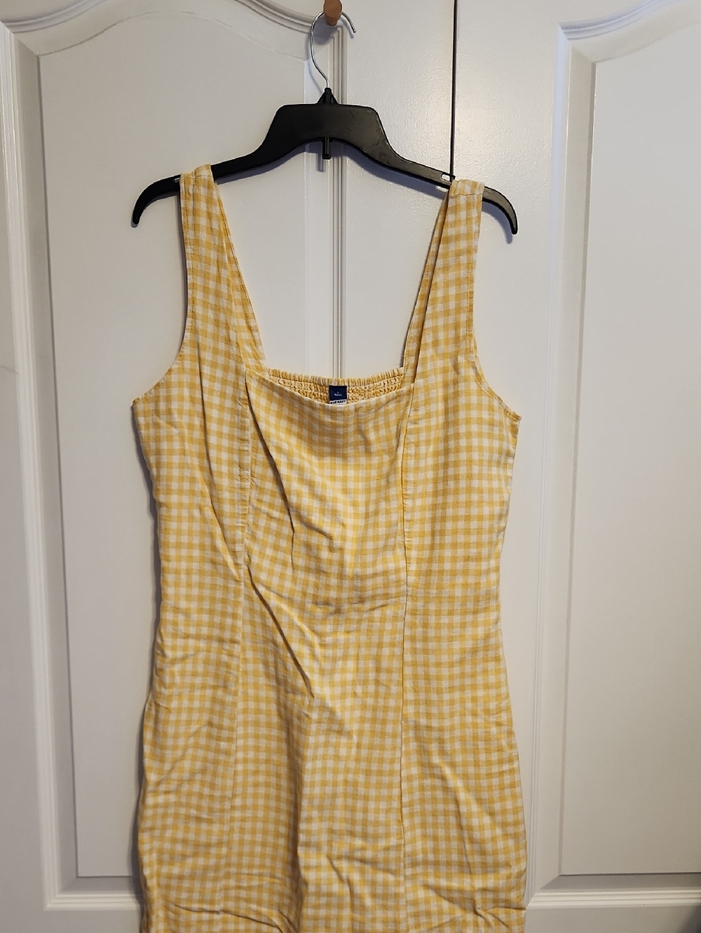 Old Navy Yellow and White Gingham Sundress Large Tall